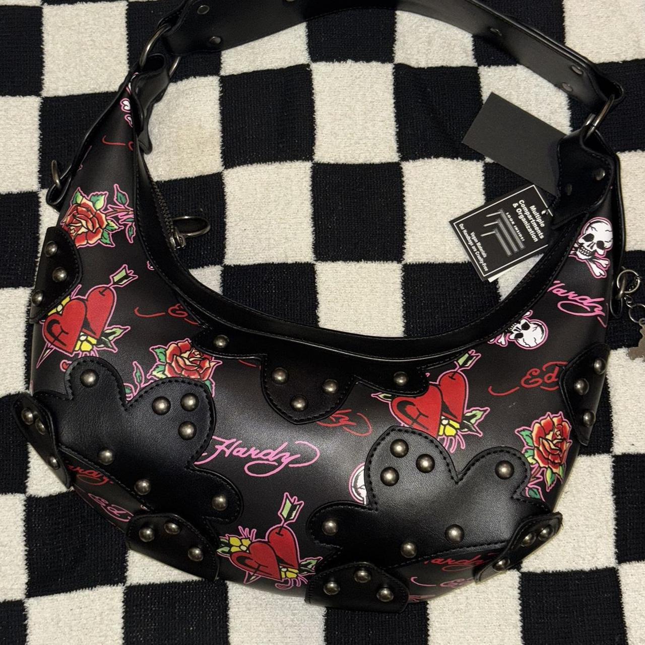 DEADSTOCK Ed Hardy × Siberia Hills pink y2k shoulder | Depop