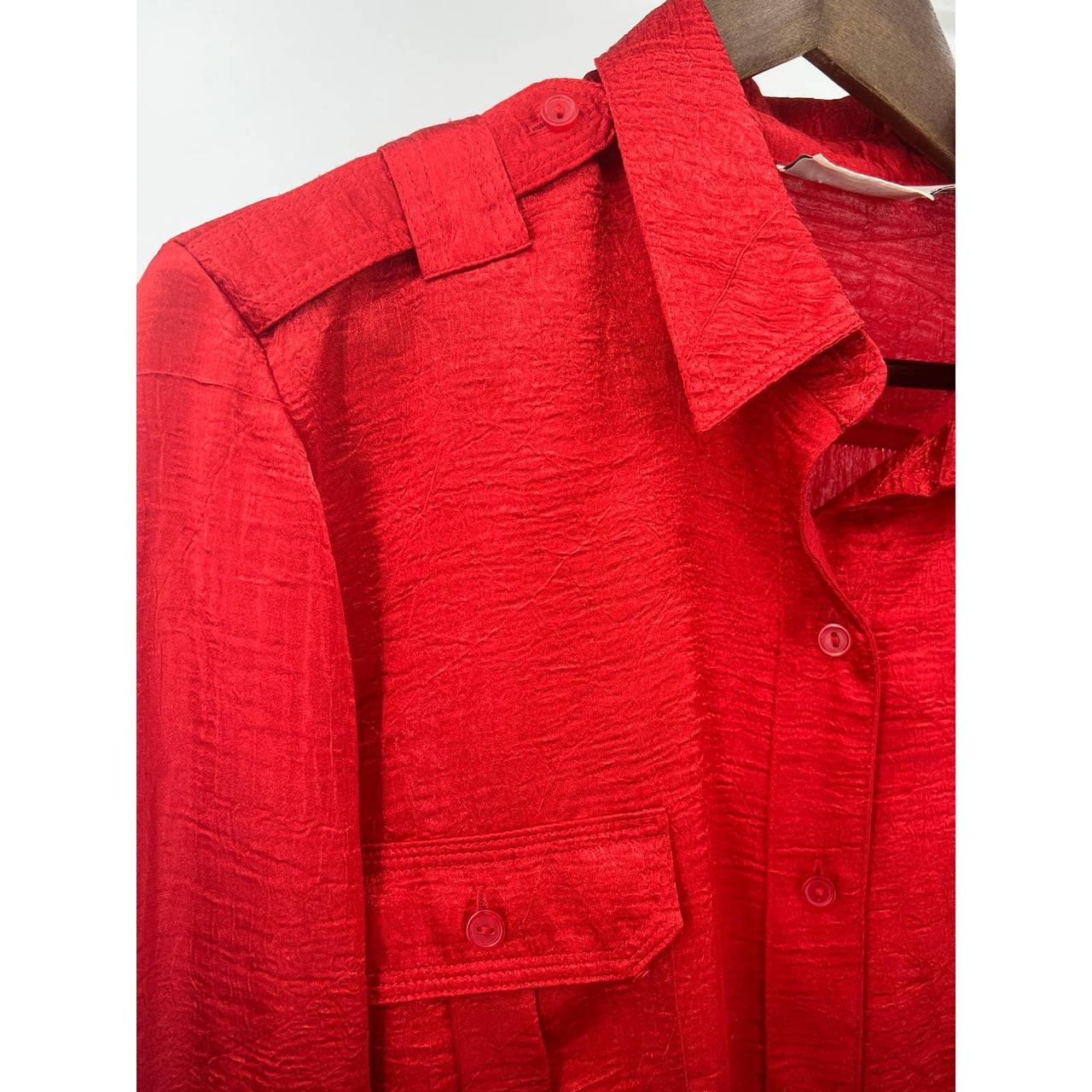 Source Unknown Women's Blouse - Red - L – Vintage… - image 4