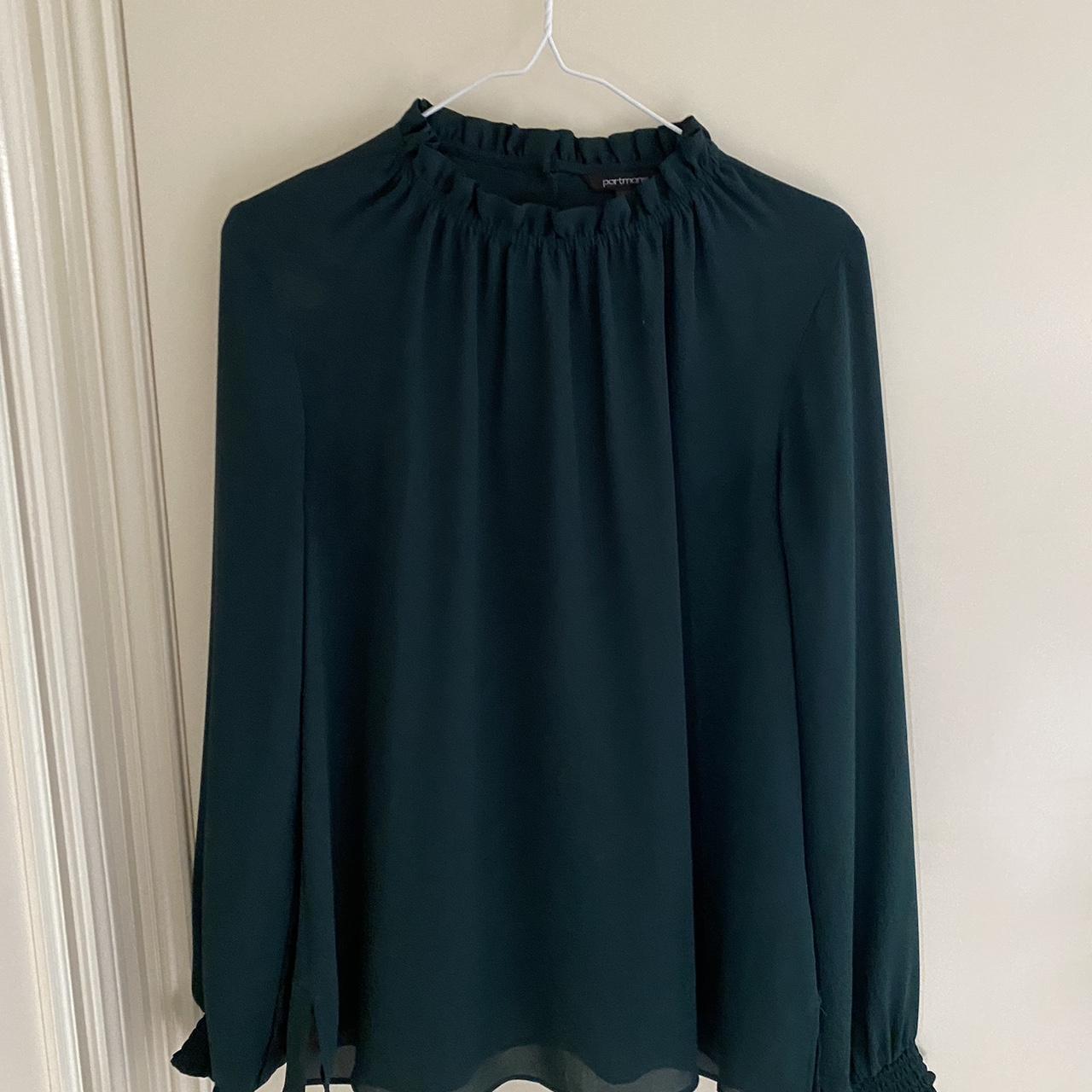 Portmans long sleeve forest green blouse!! Very... - Depop