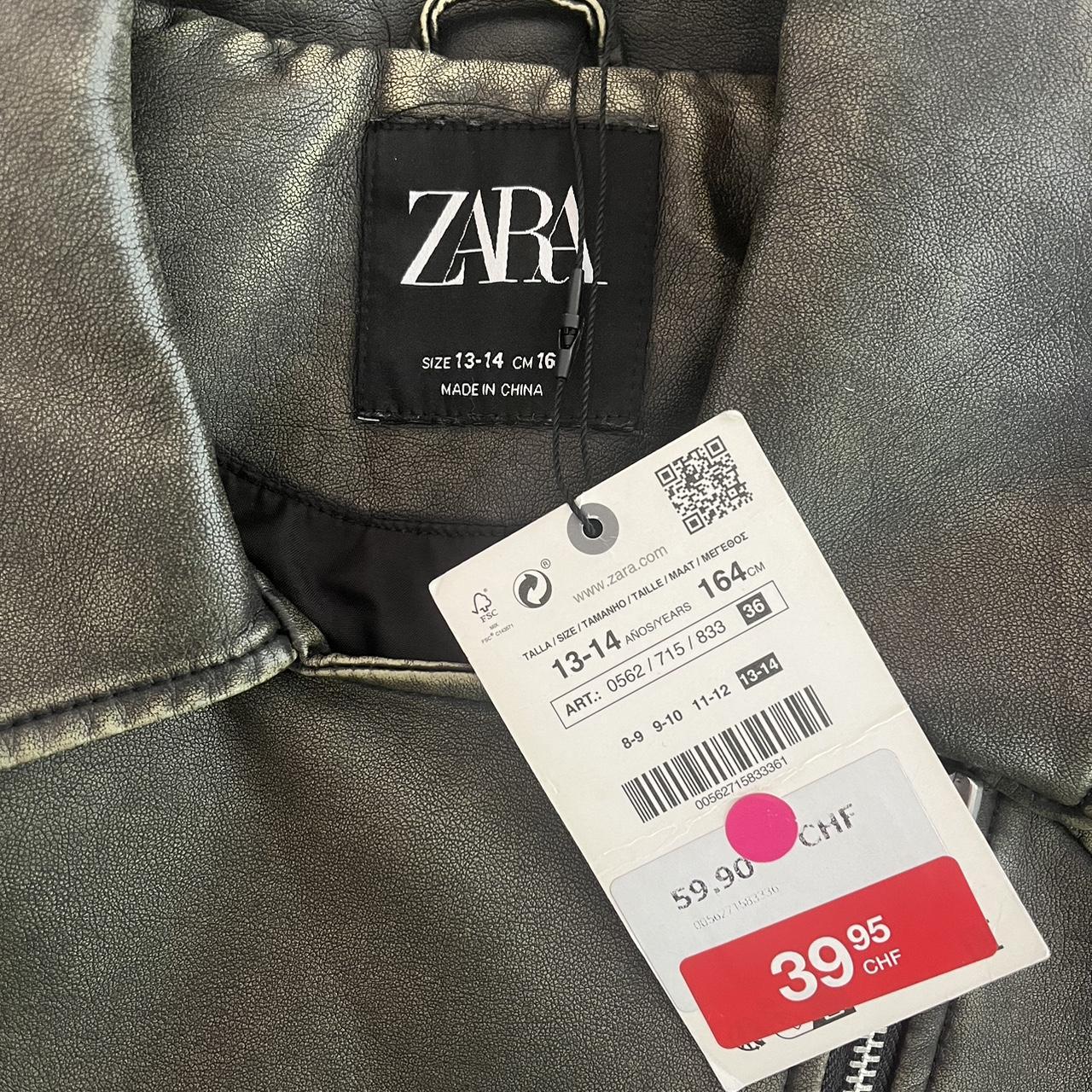 Zara trf 'extra long' faux leather trousers, size XS - Depop