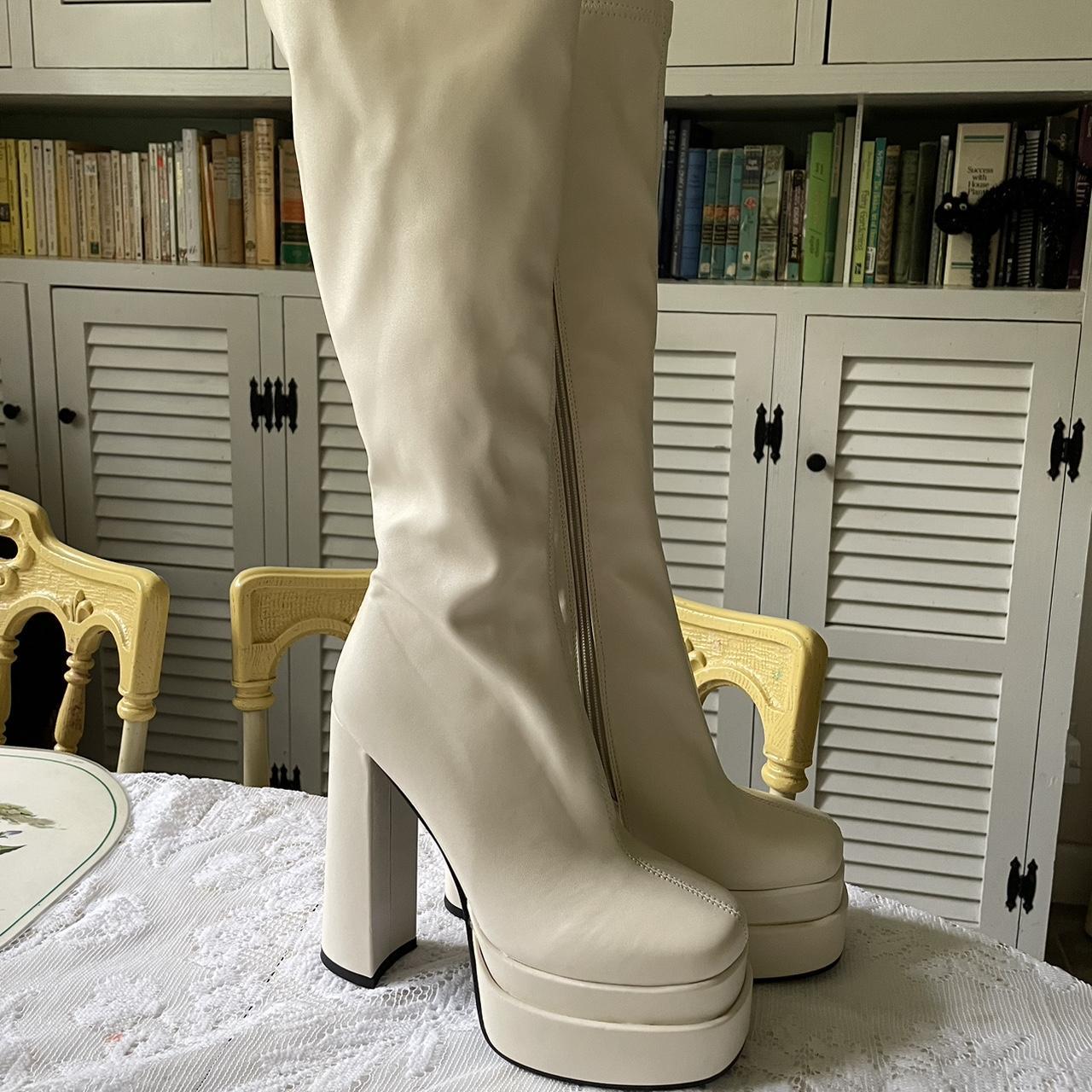 faux leather platform shoes