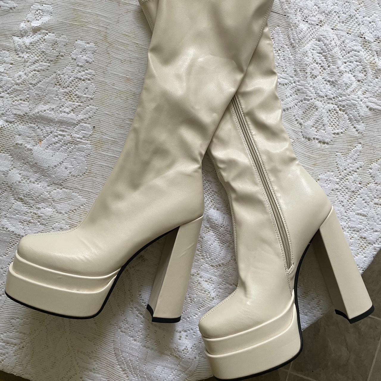 faux leather platform shoes