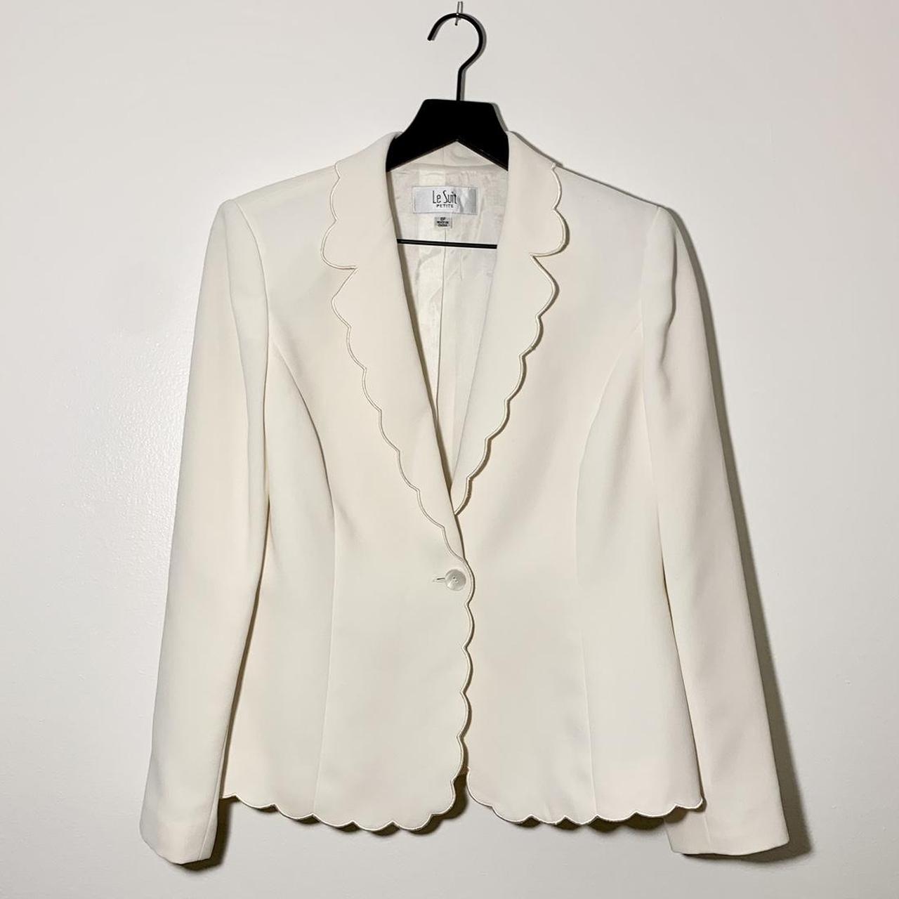 Super unique cream white cloud blazer. Scalloped... - Depop