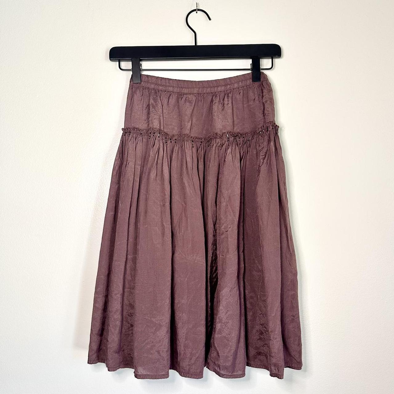 Whimsygoth / fairy grunge peasant skirt in mauve /...