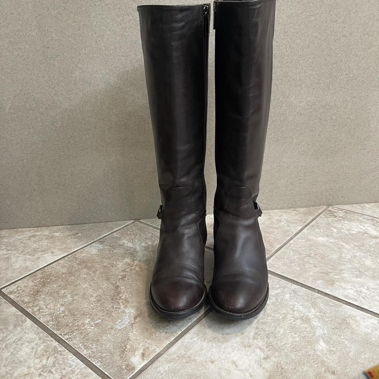 Aquatalia Nia Knee High Stretch Leather Riding Boots