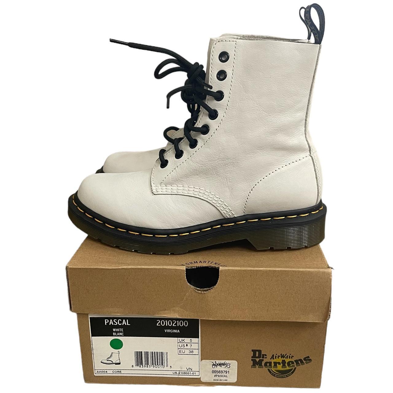 Dr Martens 1460 Pascal White Leather Lace Up Womens