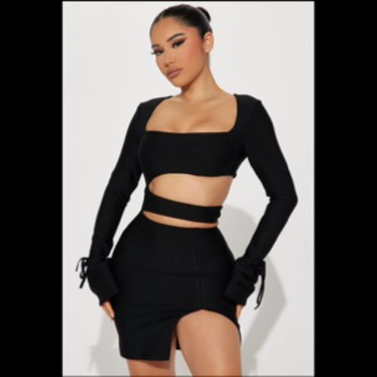 Fashion Nova Black Dress “Aurelia Bandage Depop