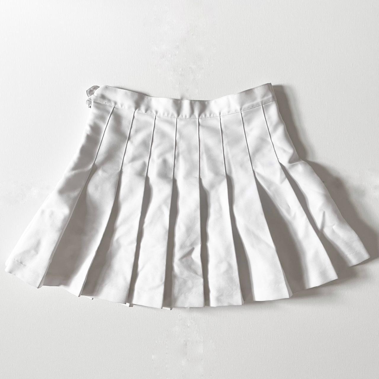 White pleated outlet skirt american apparel