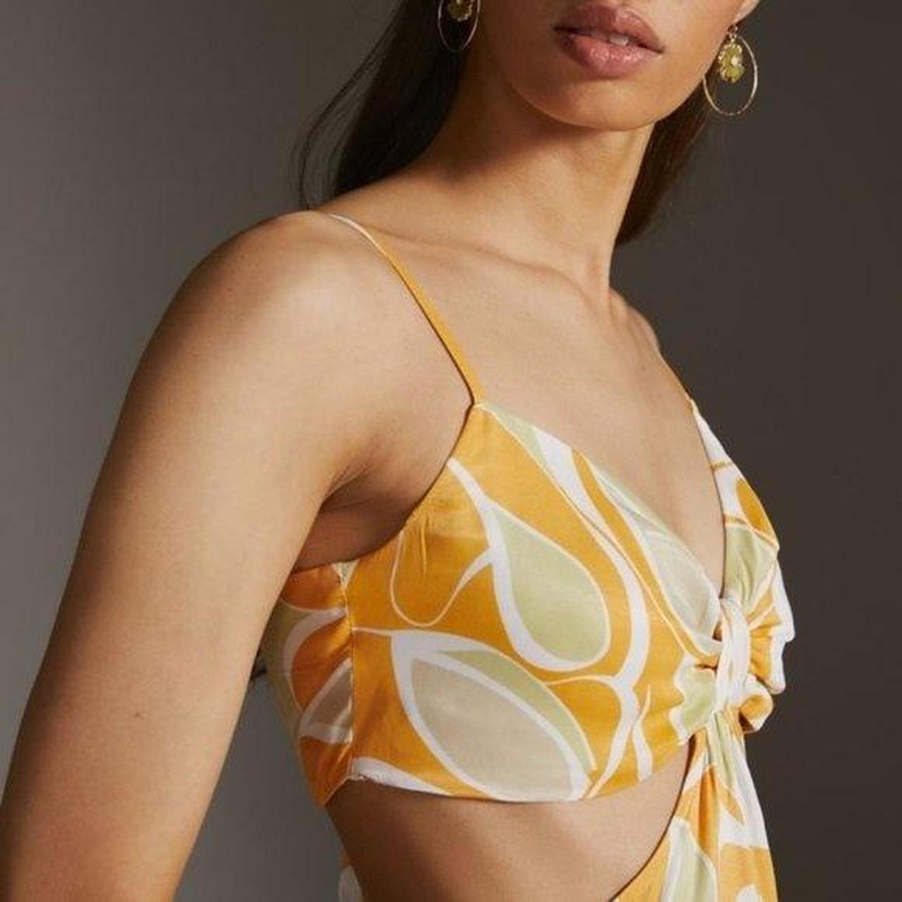 Anthropologie Cut Out Printed Slip 2024 Midi Dress size 1X