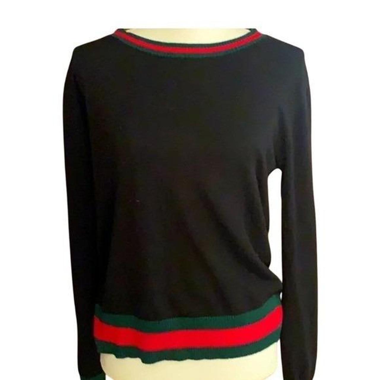 Source Unknown Women's Sweater - Black/Red - S – … - image 1