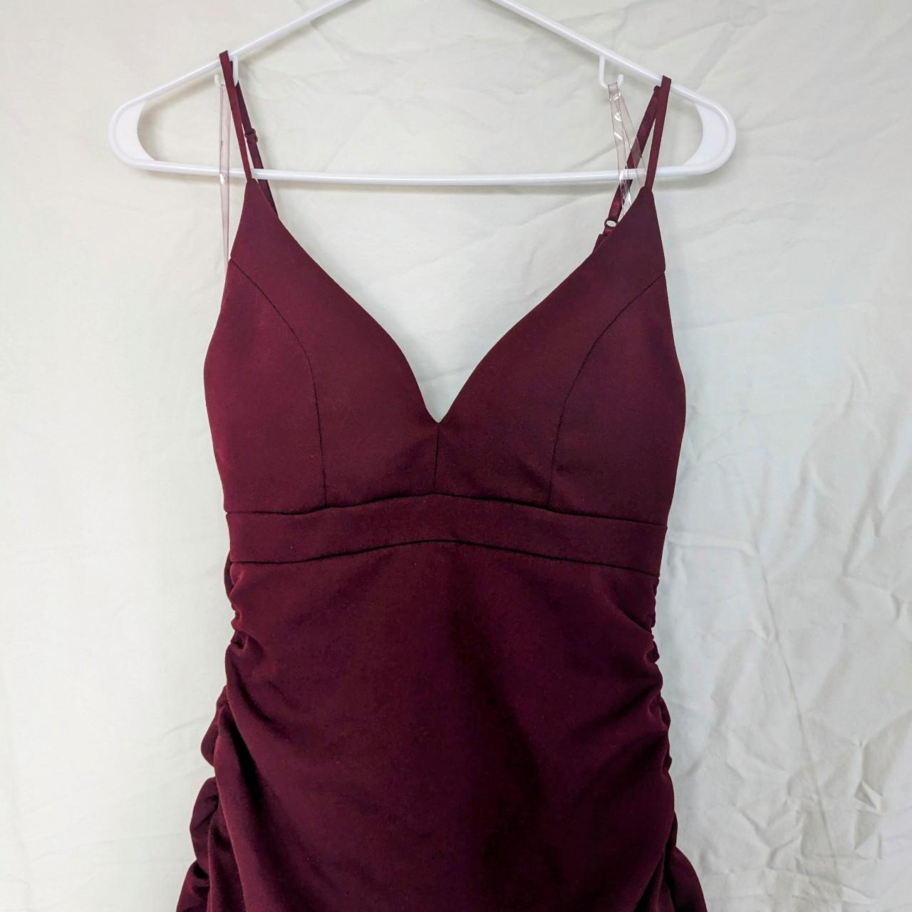 Emerald Sundae Women's Burgundy Dress | Depop