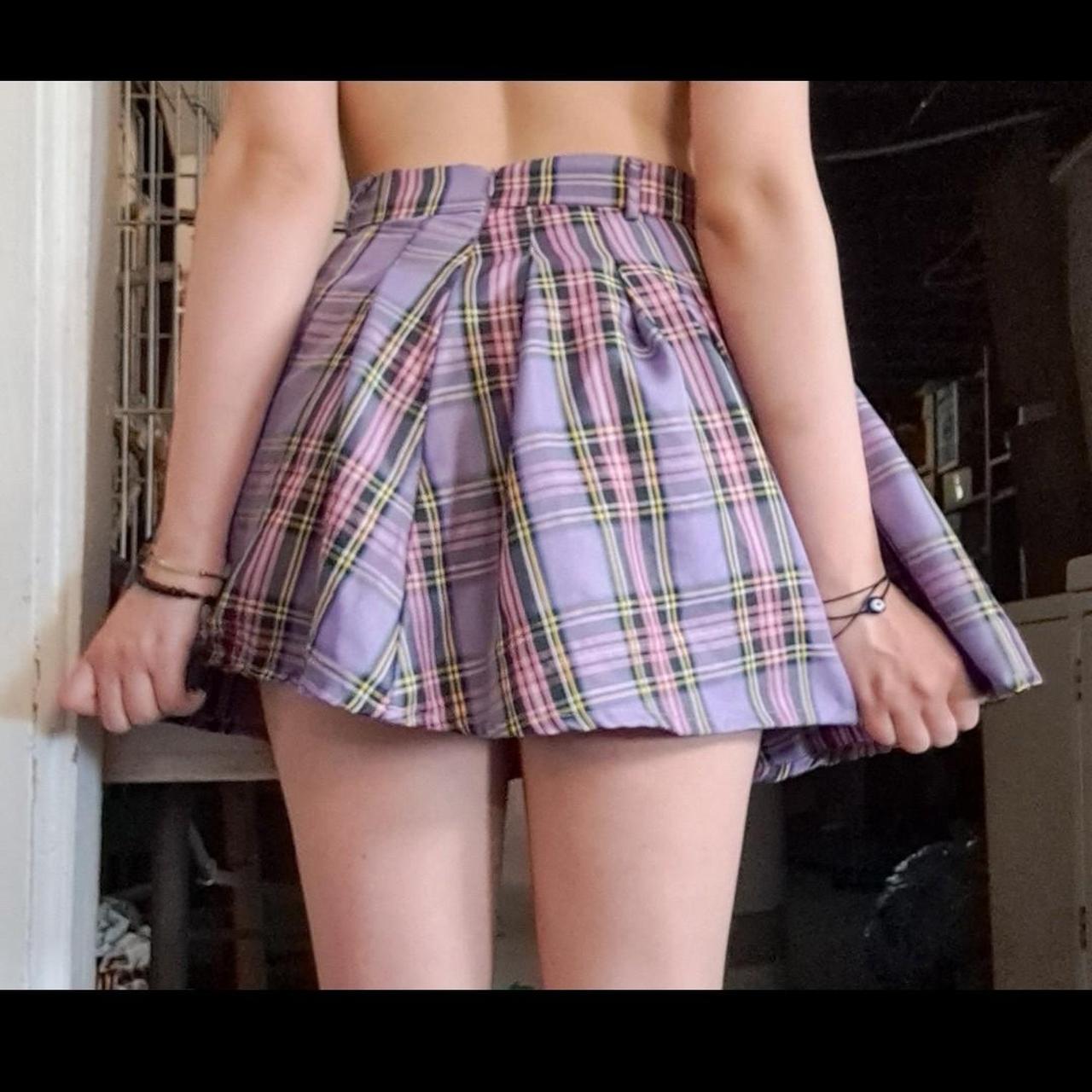 Purple Plaid Skirt #skirt #purple #plaid #coquette - Depop