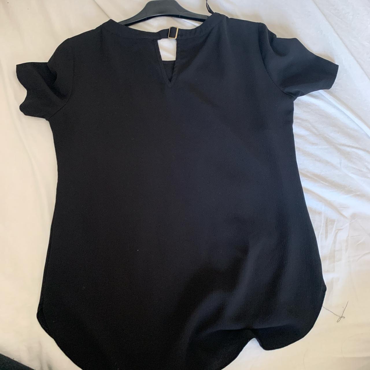 This simple, timeless black plain lightweight blouse... - Depop