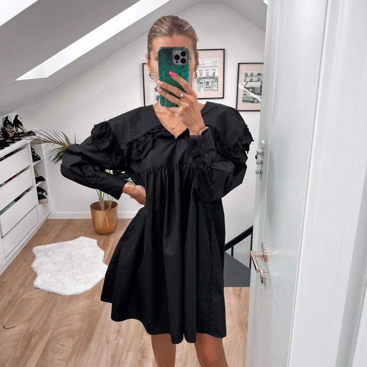 Long sleeve 2024 loose black dress