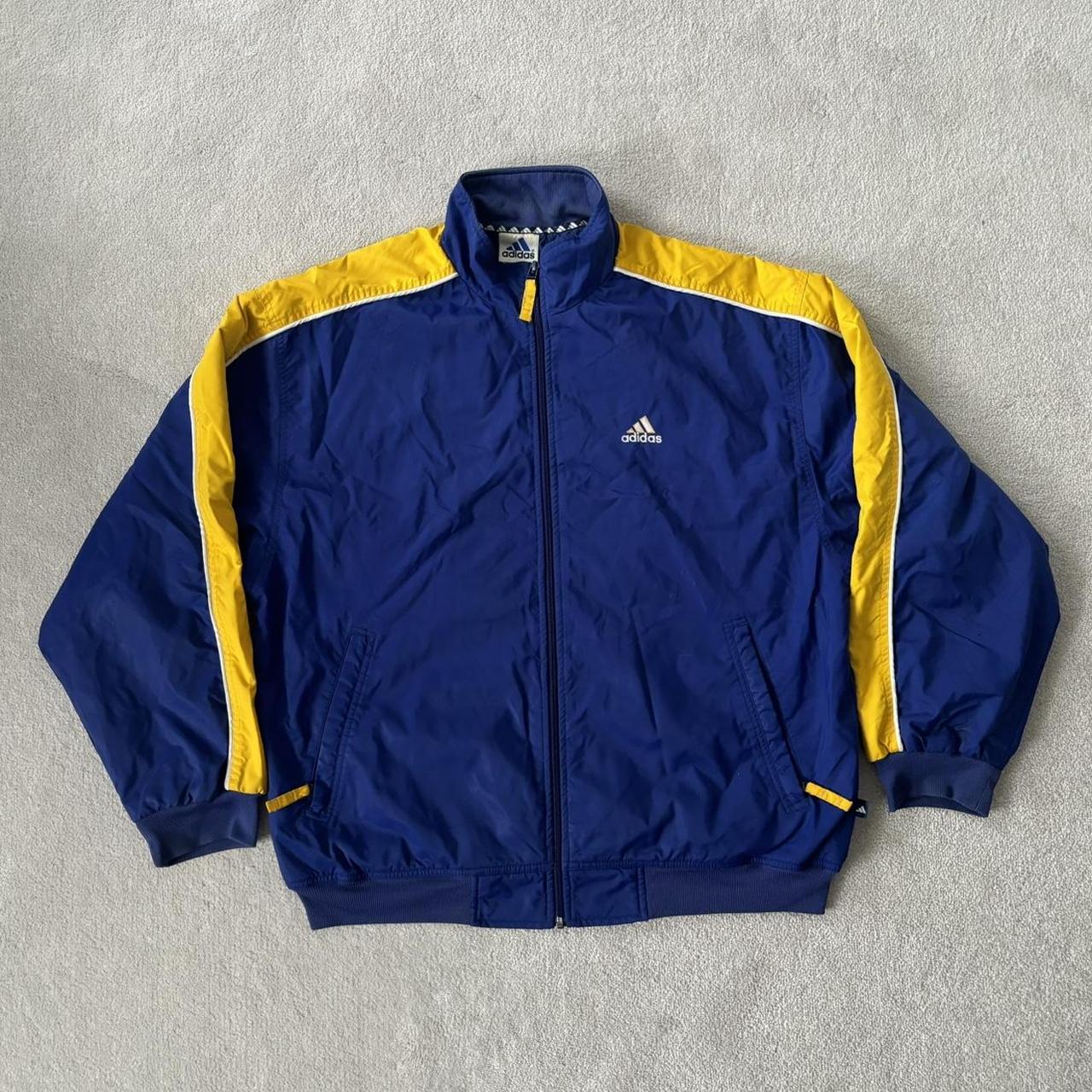 Adidas blue yellow jacket hotsell