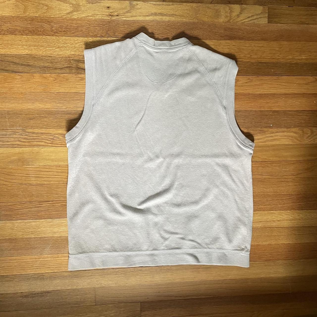 Vintage 2000’s Team Nike Cream Knit Sweater Vest... - Depop