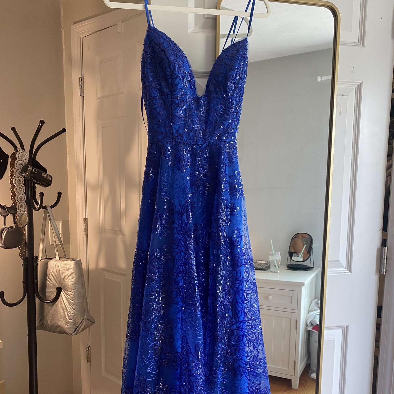 Alexandra s Boutique royal blue prom dress size Depop