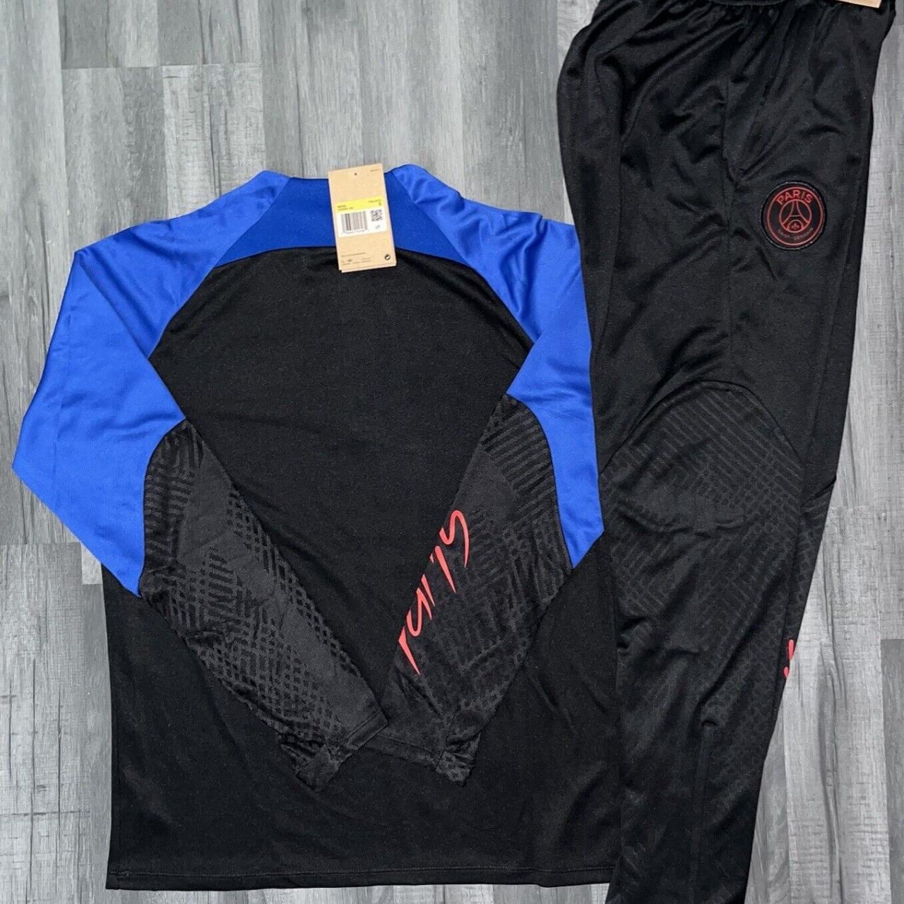 psg tracksuit black red and blue