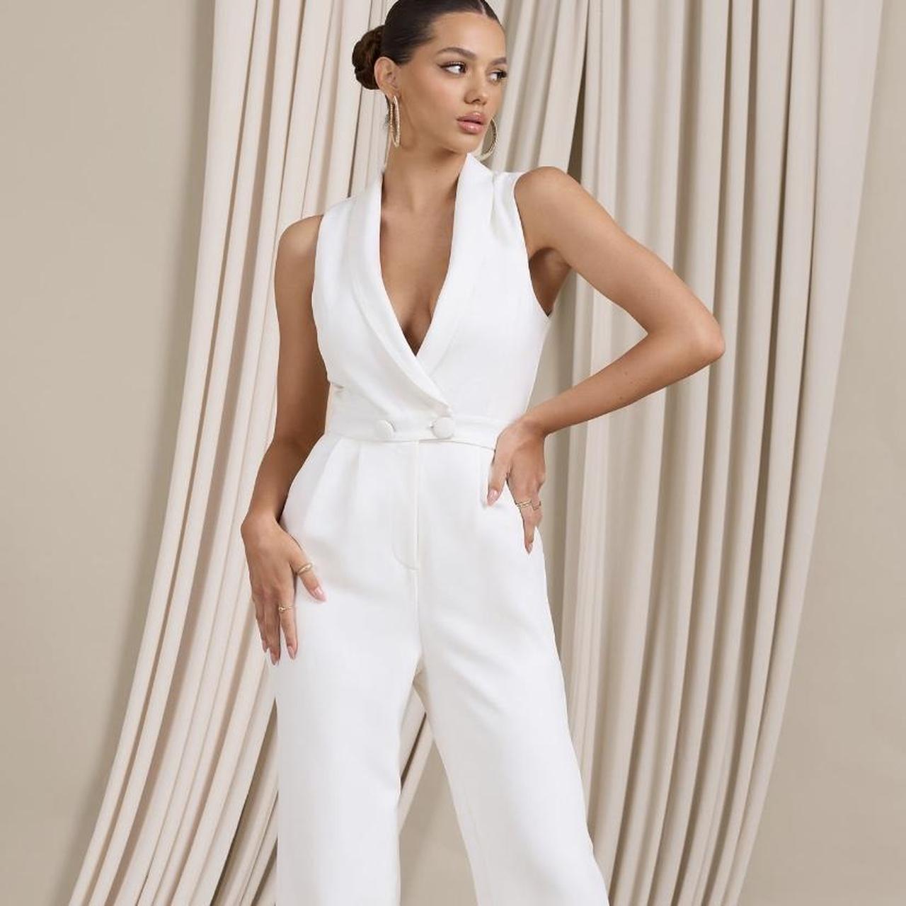 Club L tall white jumpsuit Worn once for hen do