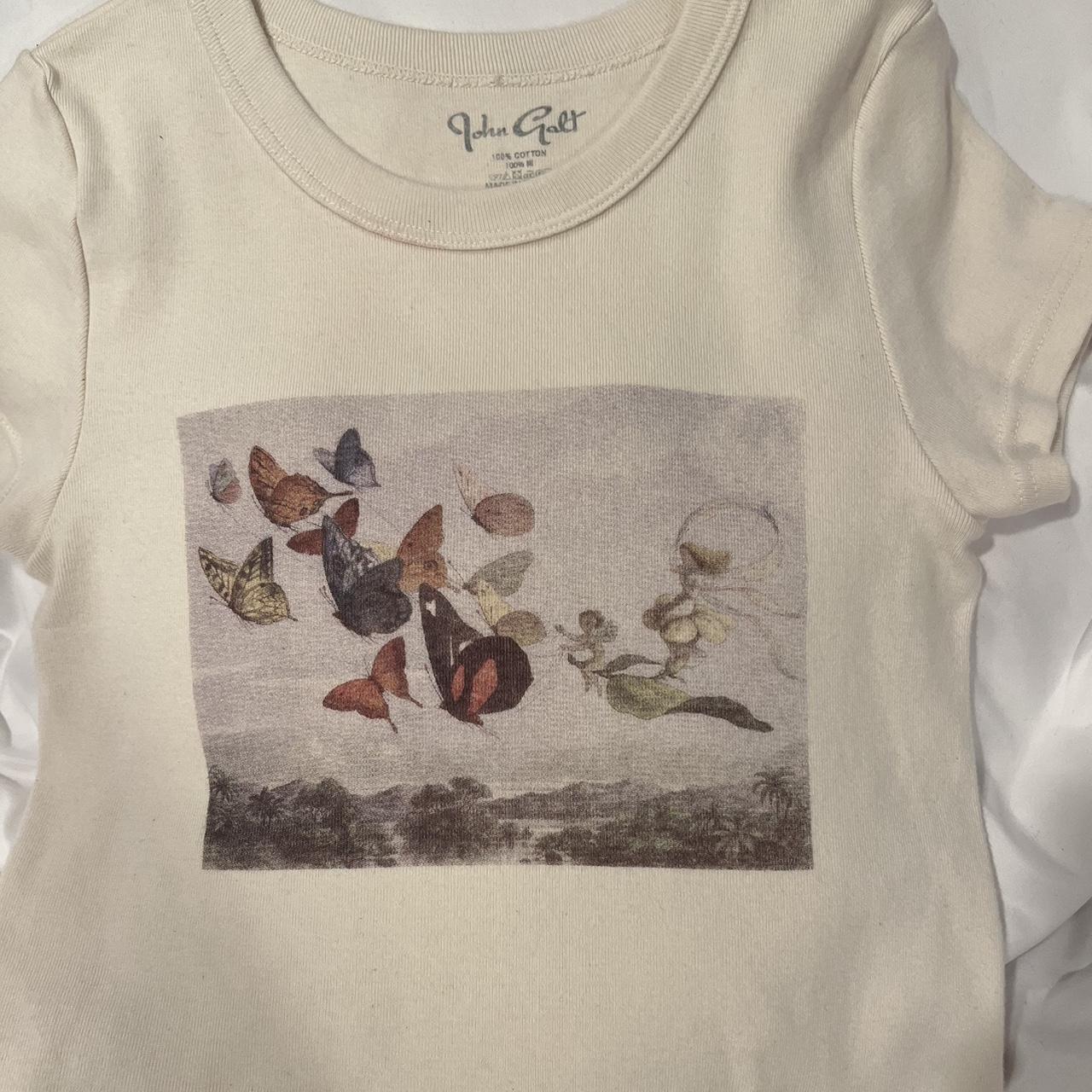 worn once butterfly brandy melville top pay pal... Depop