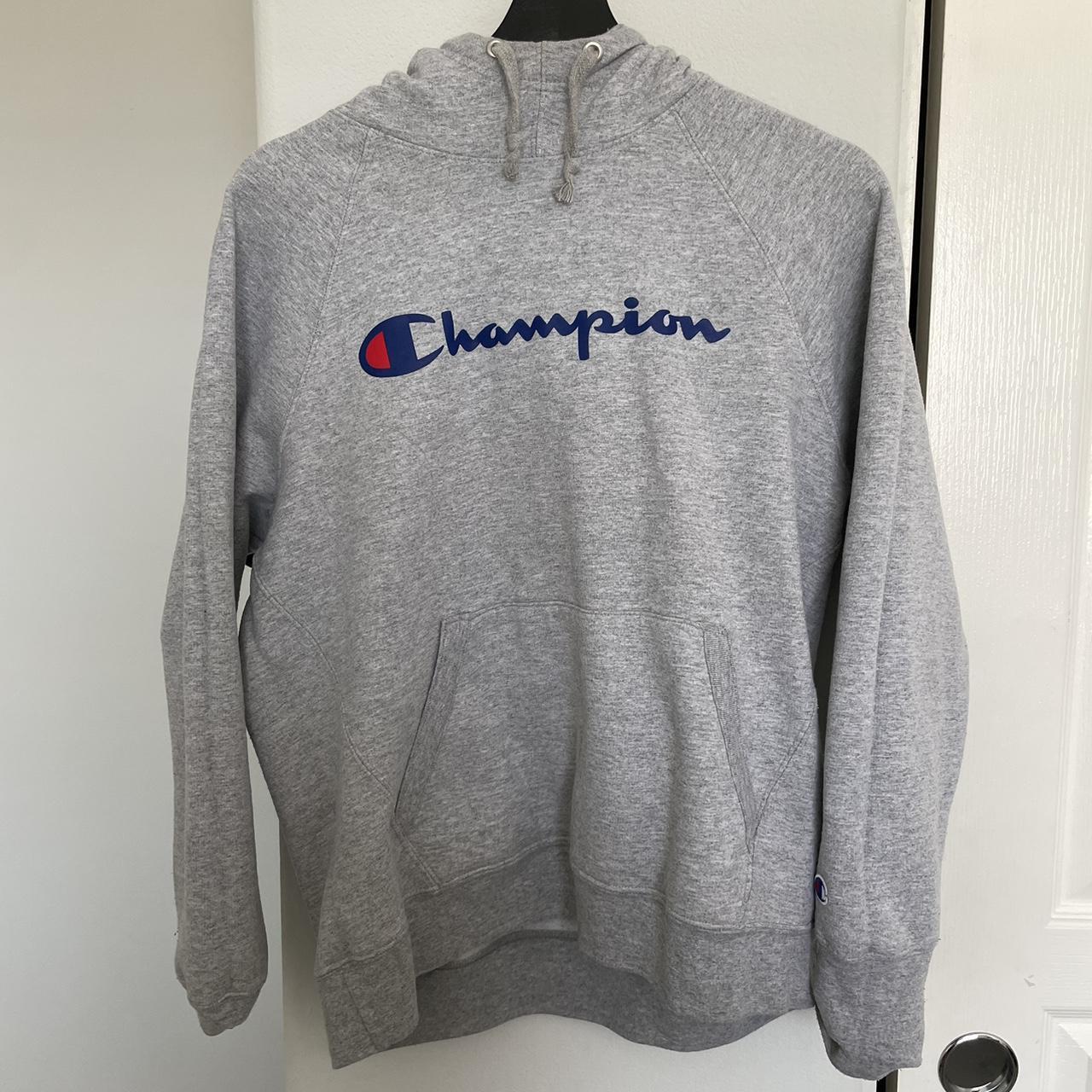 Champion Women's Grey and Black Jacket | Depop