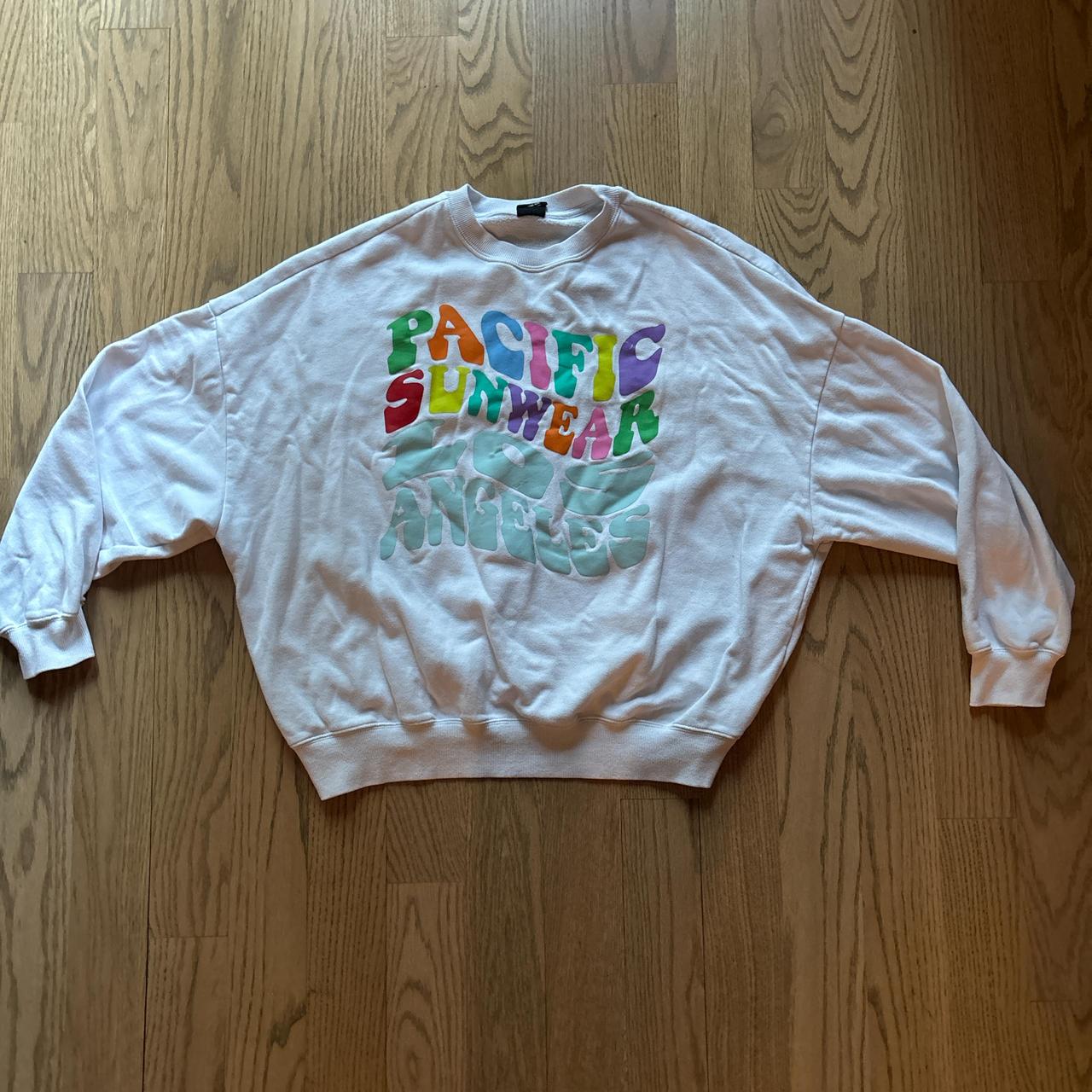 PacSun Men's Sweatshirt White/Multi One size – pacsun pacific