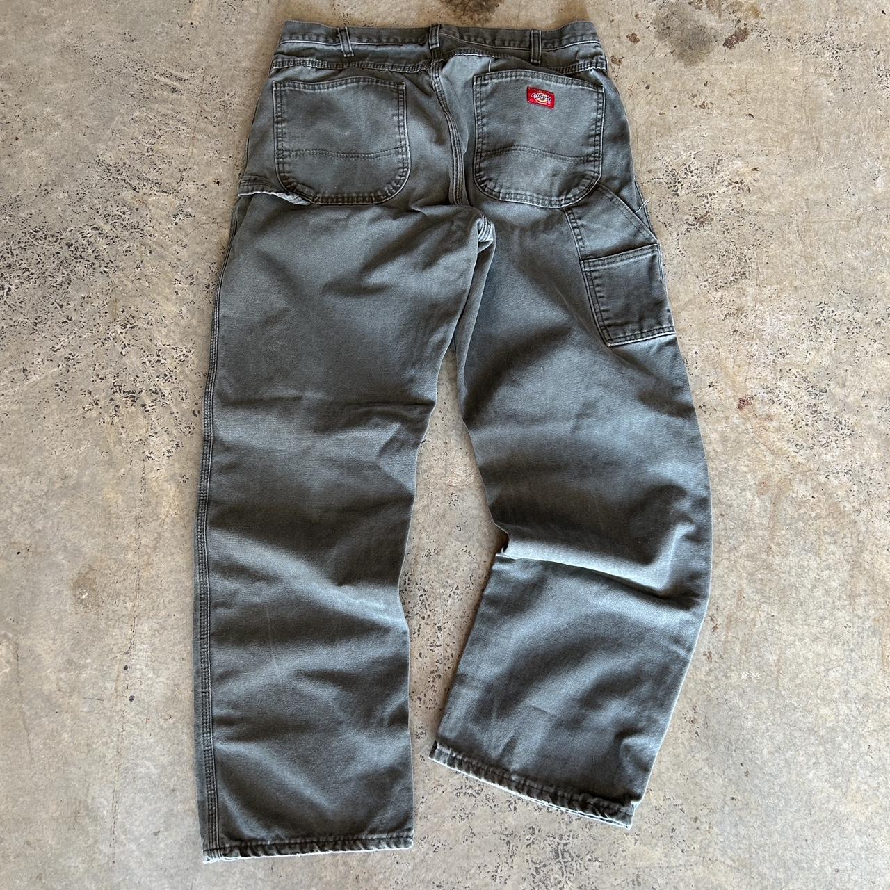 Olive Green Dickies Cargo Pants fits around a 34 - Depop