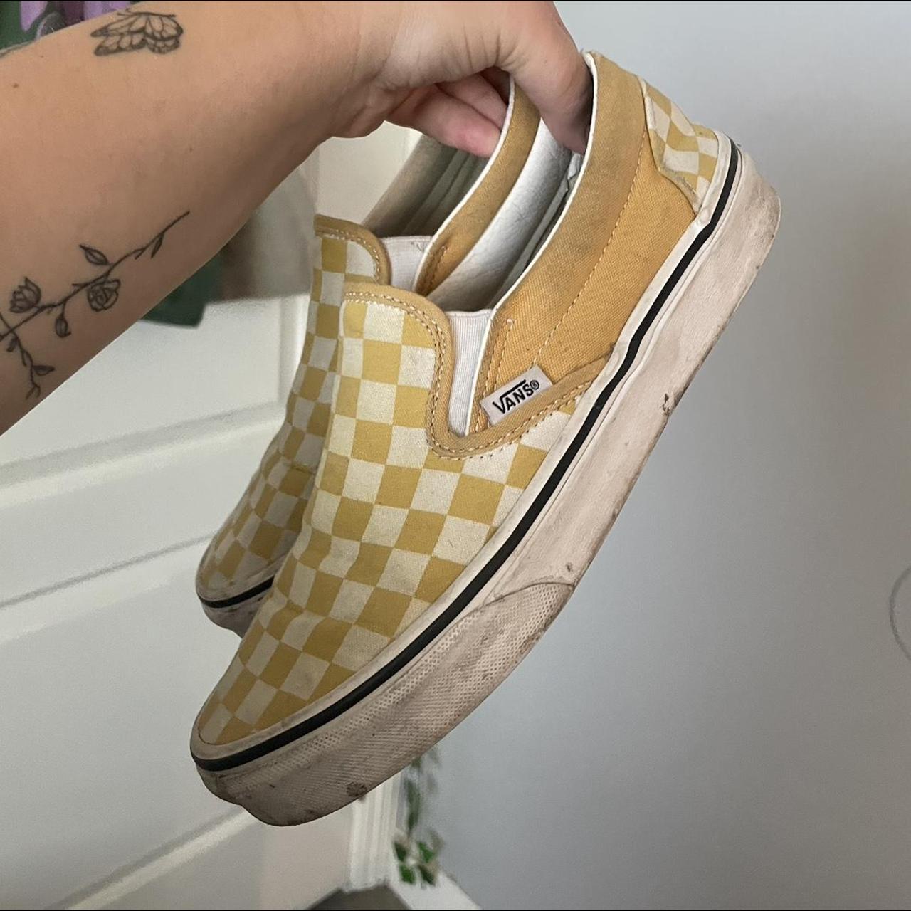 yellow checkered vans