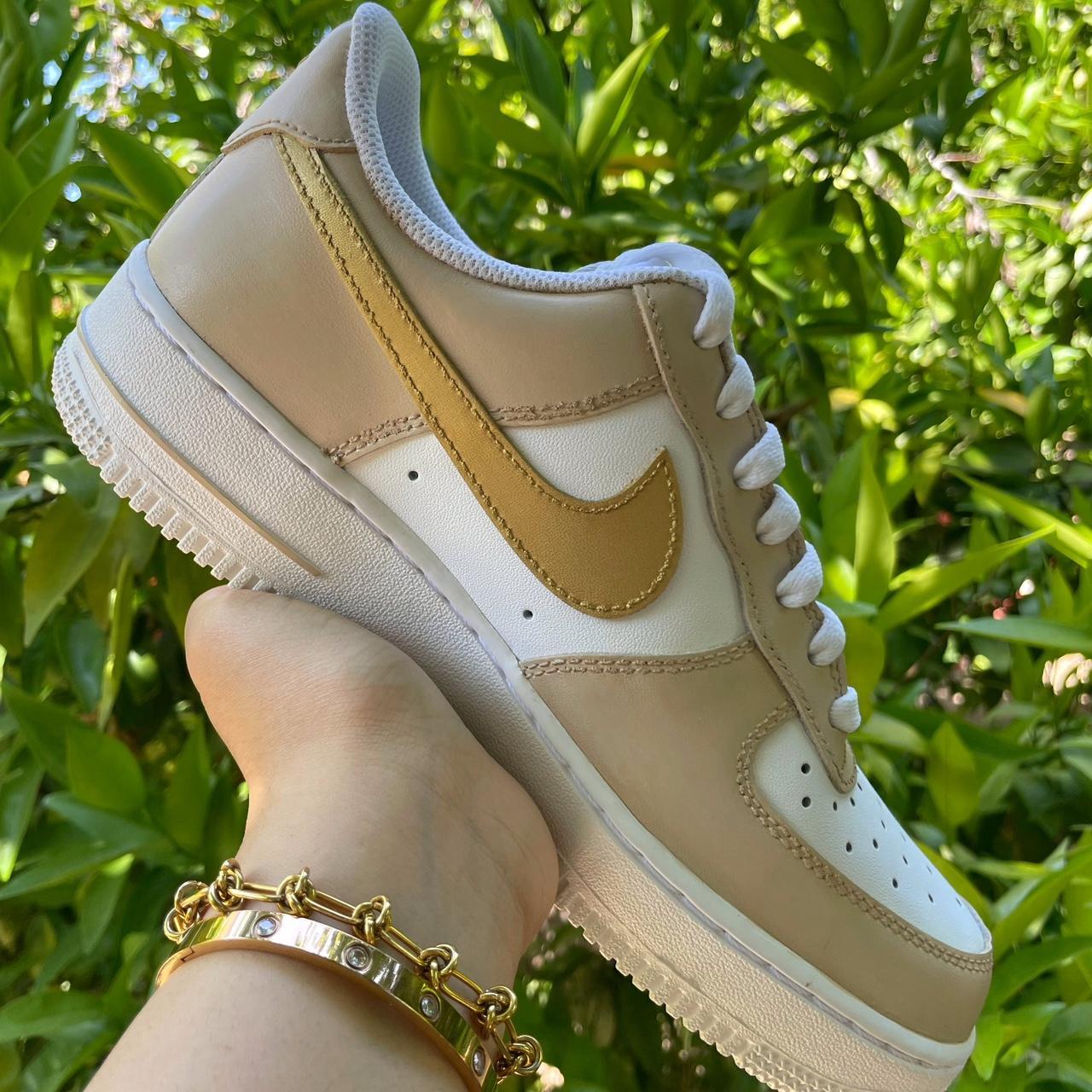 nike custom beige