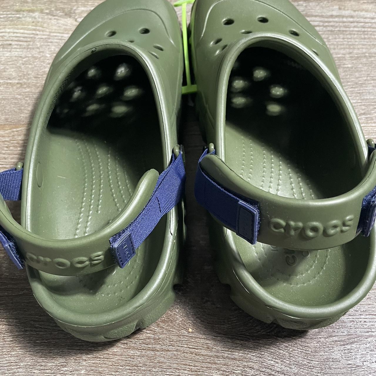 military green crocs