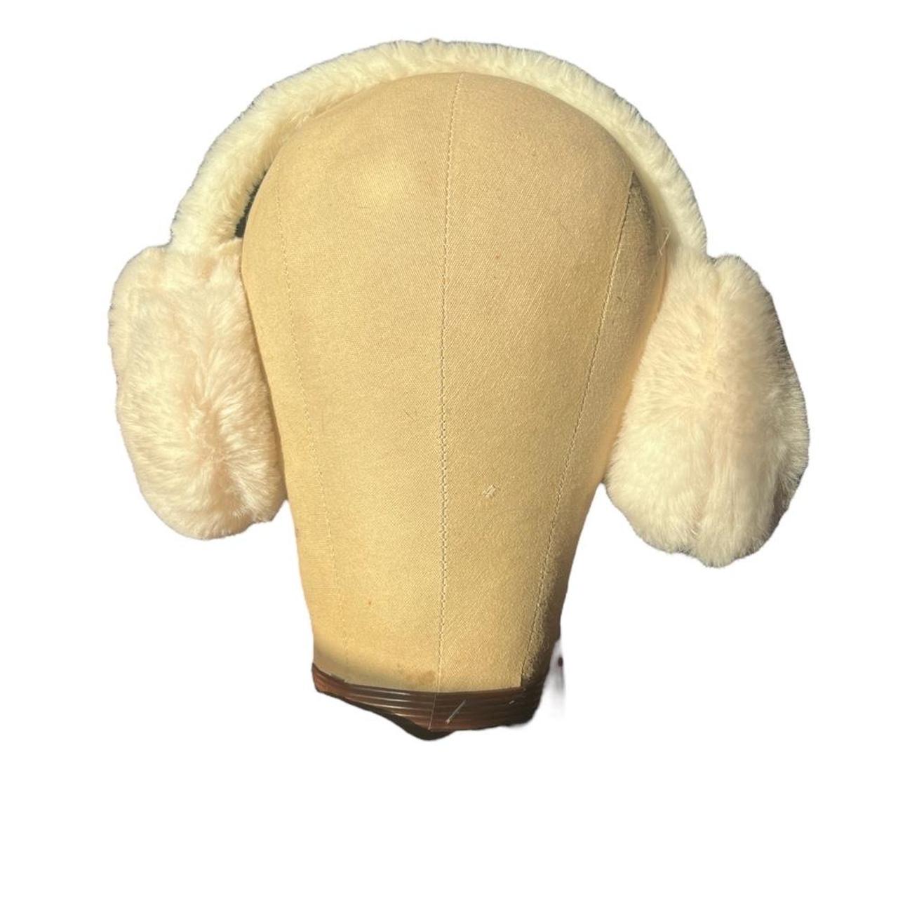 fluffy white ear muffs •notes• they do adjust... Depop