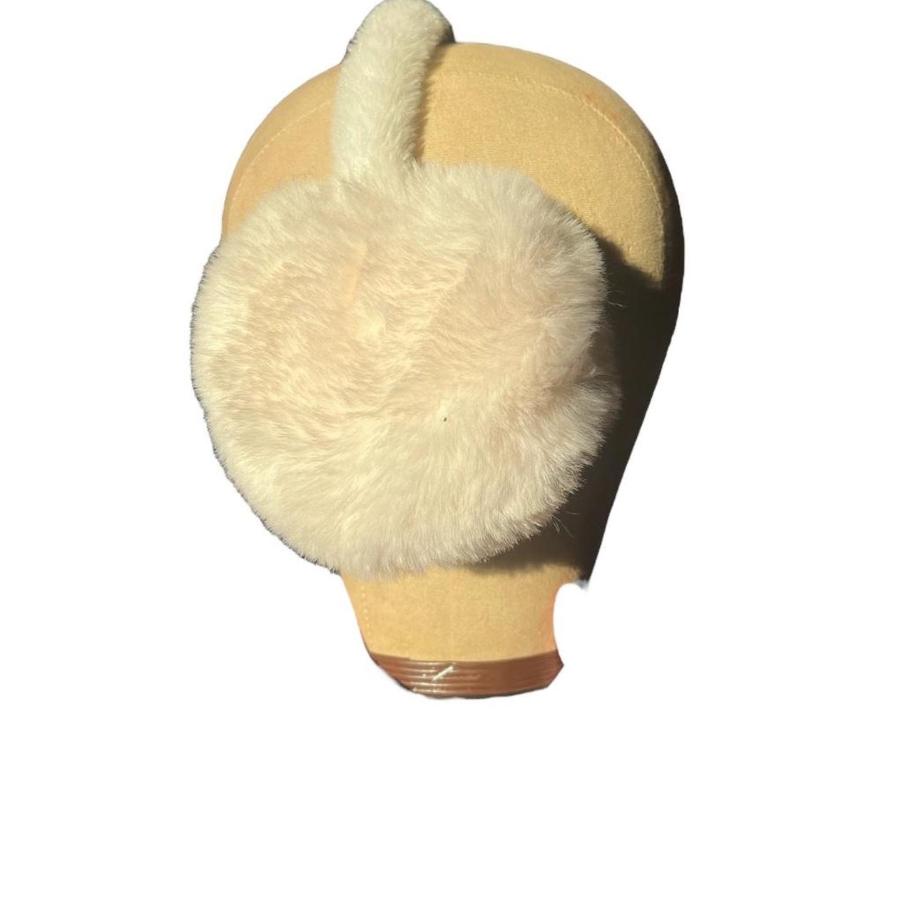 fluffy white ear muffs •notes• they do adjust... Depop