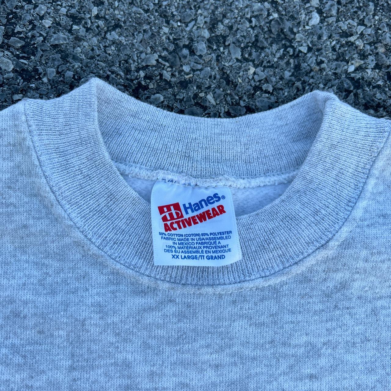 hanes-men-s-grey-and-brown-sweatshirt-depop