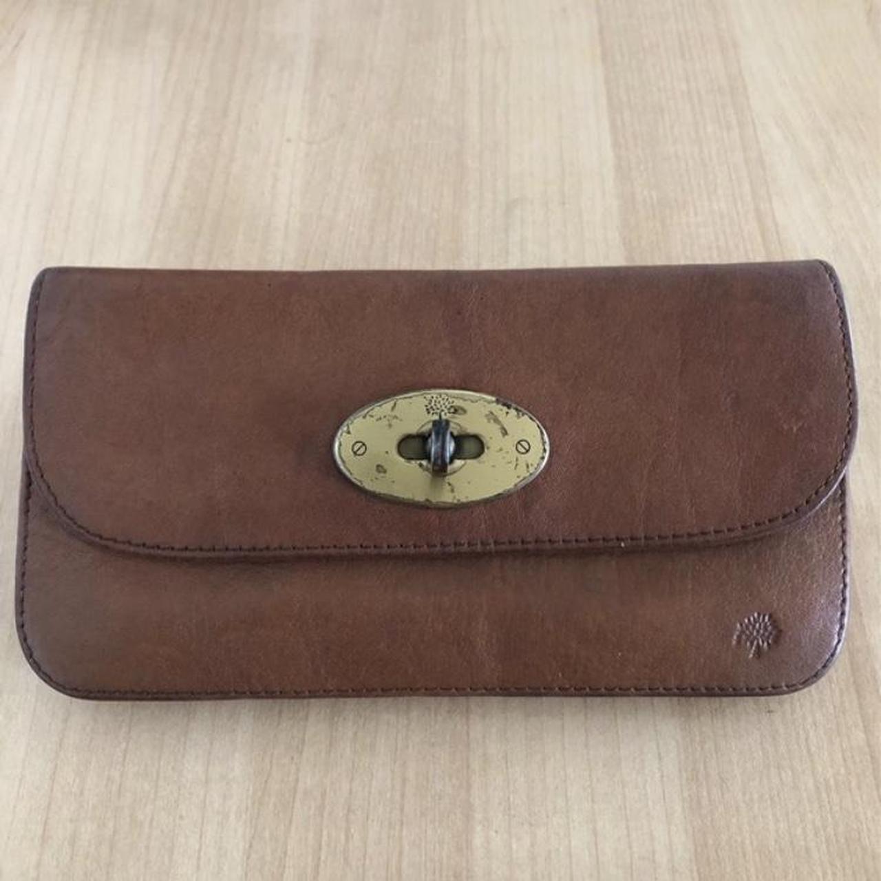 Vintage Mulberry Brown Leather Wallet.#Mulberry... - Depop