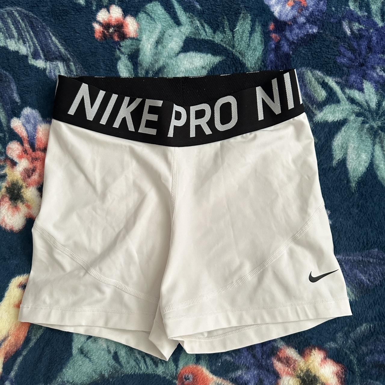 White Nike pro shorts ! 🩳 Depop
