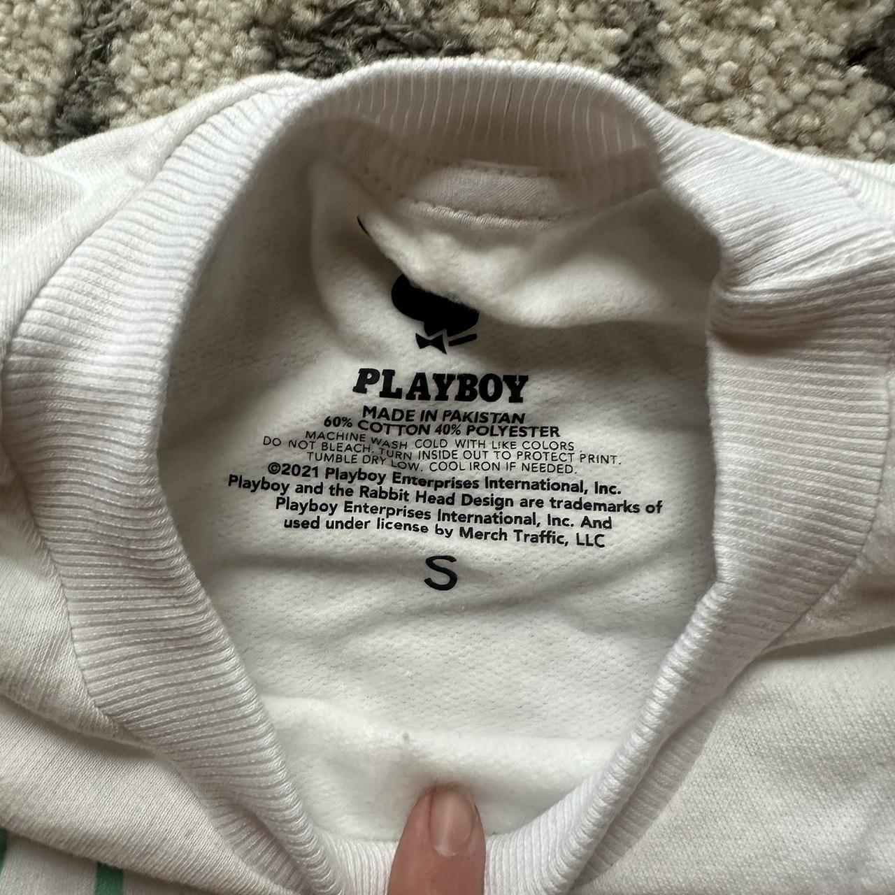 Playboy white sweatshirt hot sale