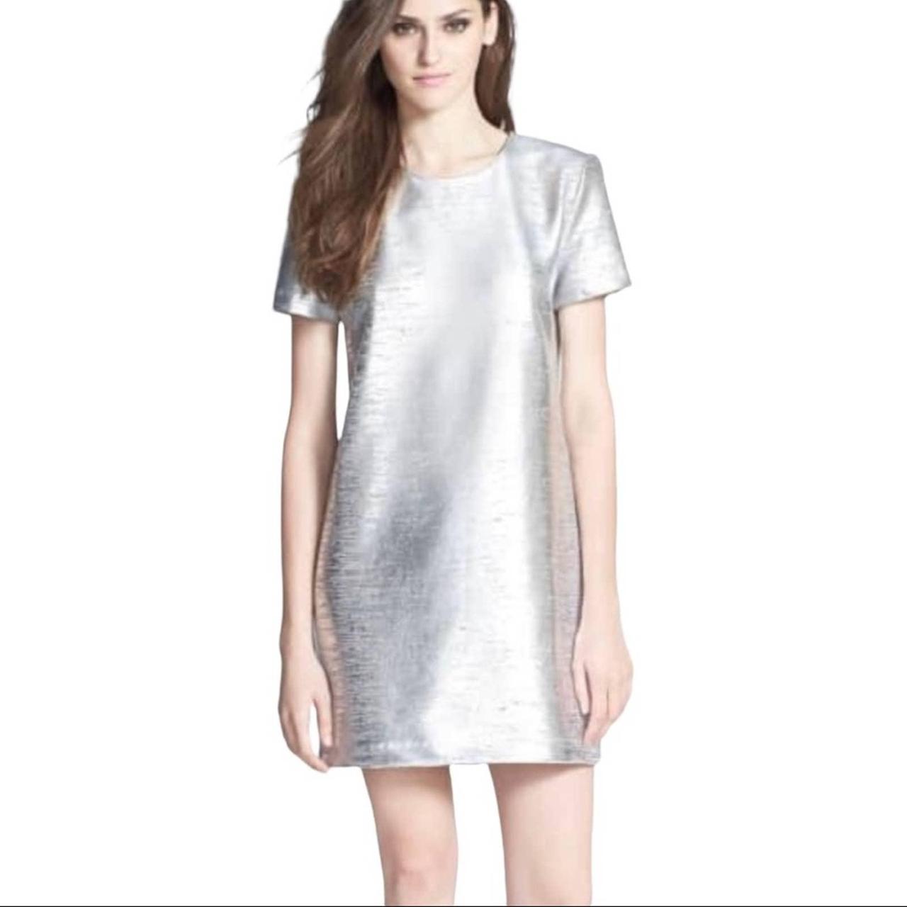 Purchases WAYF Short Sleeve Metallic Shift Dress