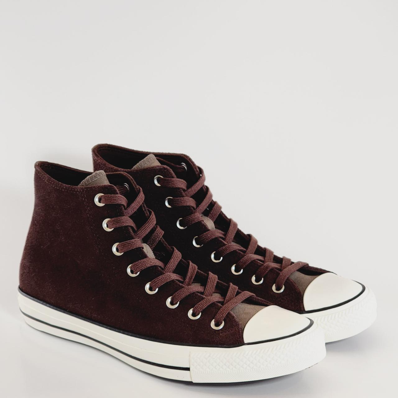 Mens brown leather top converse high tops