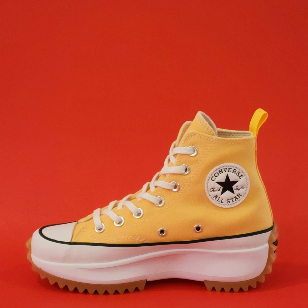 Converse Run Star outlet Hike High 'Citron Zest' Yellow Platform Sneakers 172361C NWT