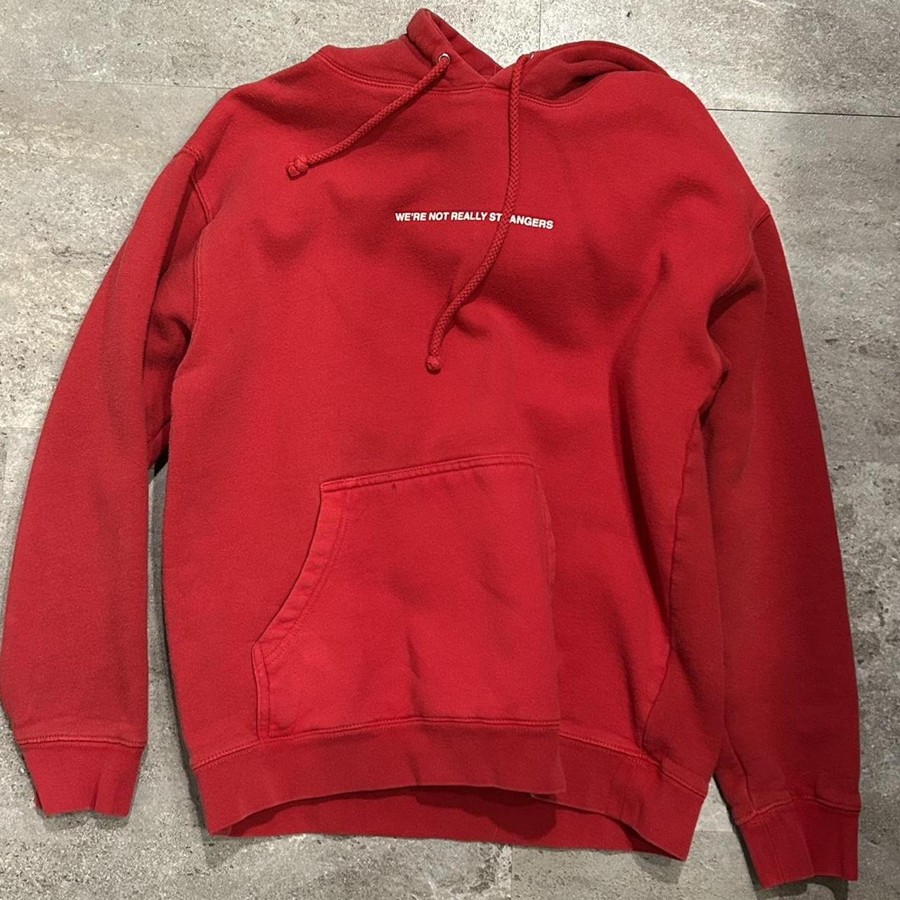 red we’re not really strangers hoodie - Depop