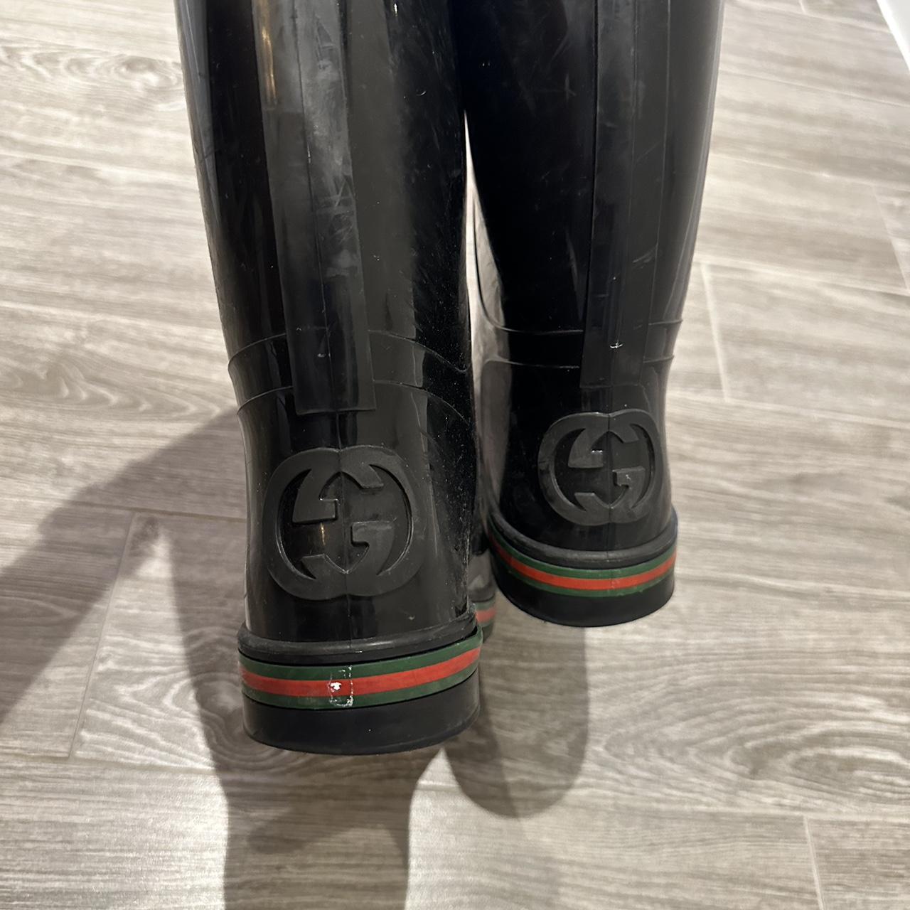 Gucci Hunter green Monogram Rain-boots. Gucci Knee - Depop