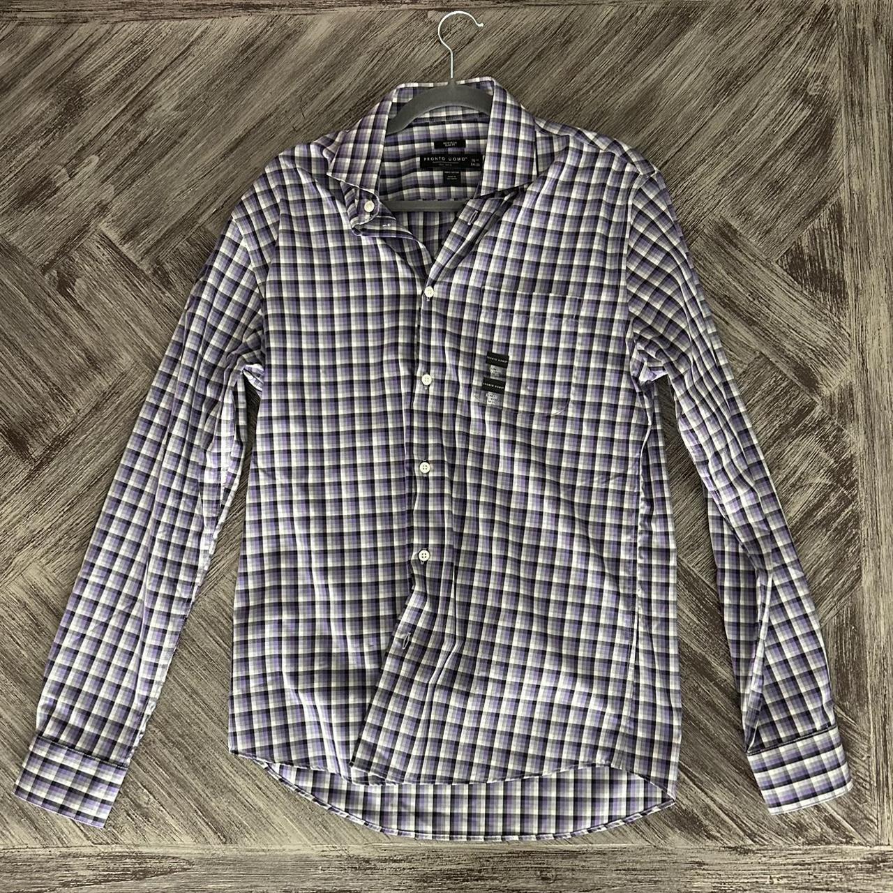 Pronto Uomo Long Sleeve Button Up Large Never... Depop