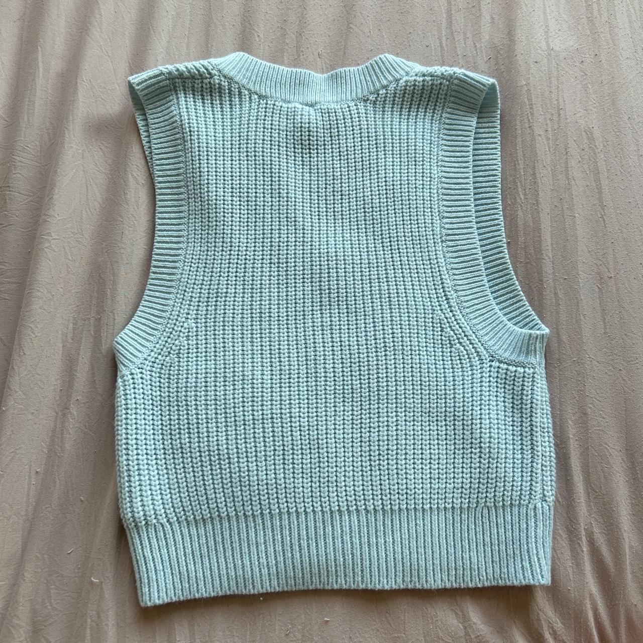 Baby blue sweater vest. Size small! sweatervest... Depop