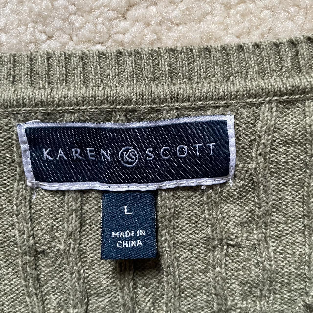 Karen Scott Women's Green Jumper | Depop