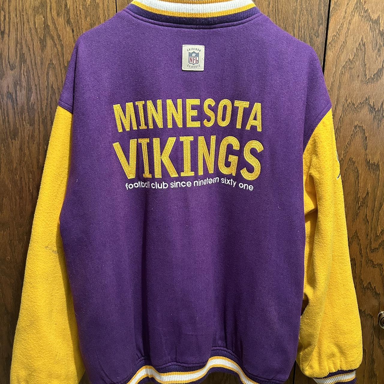 Vtg 90's Minnesota Vikings NFL Football Denim Shirt - Depop