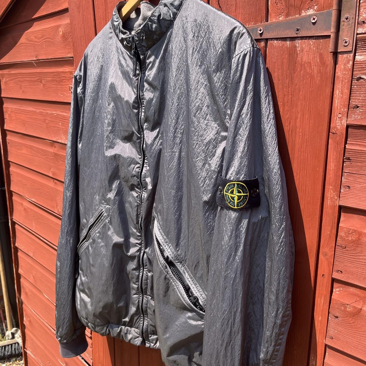 Stone Island shimmer crinkle style jacket It is a