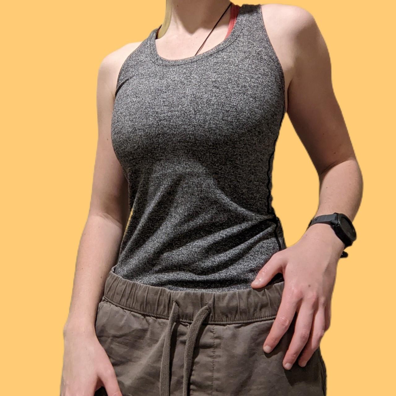 Heather Grey, Racer Back Tank Top