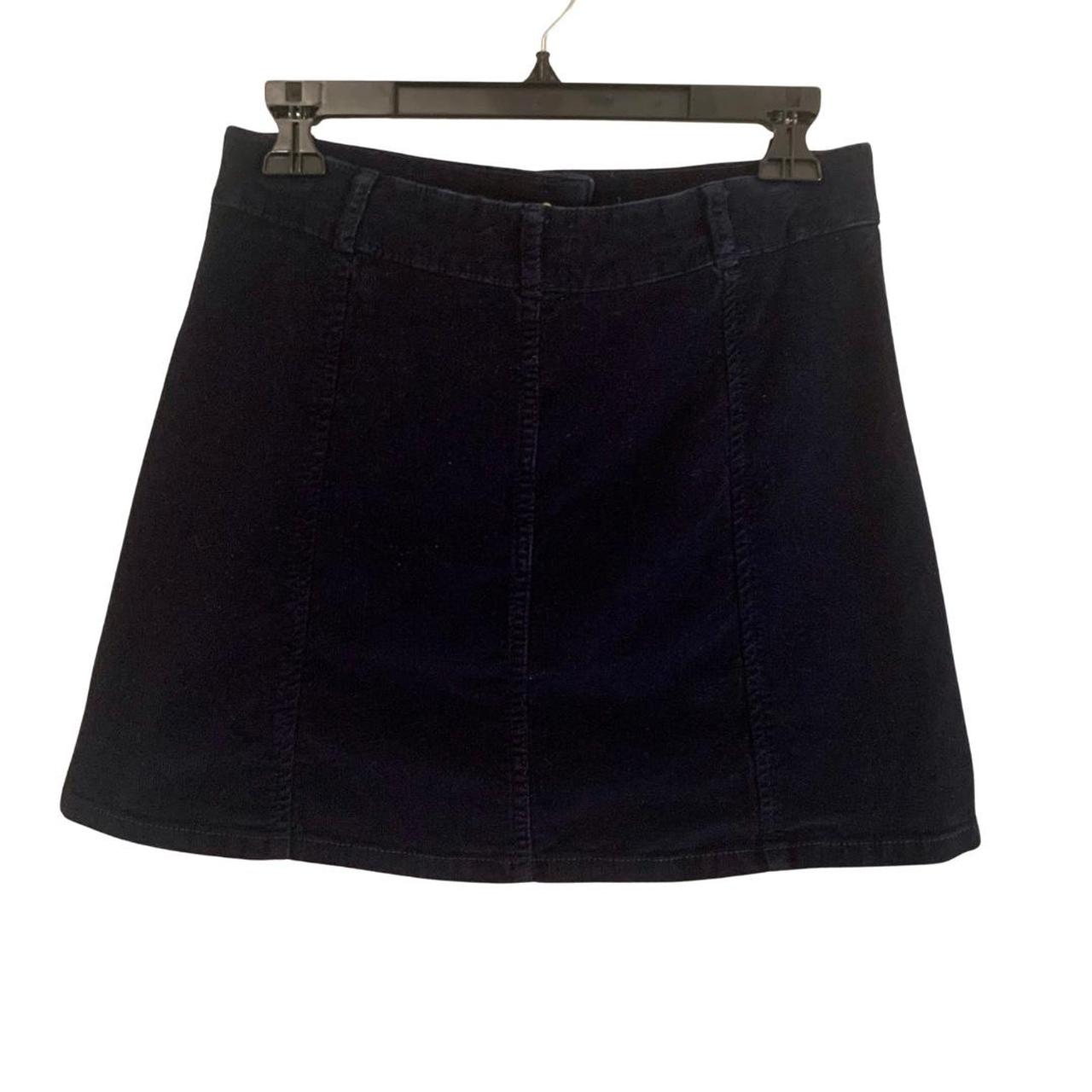 Urban Outfitters Navy and Silver Skirt | Depop
