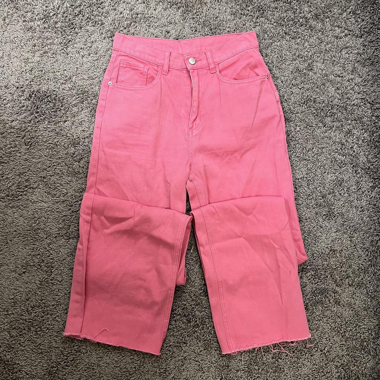 SHEIN Women's Pink Jeans | Depop