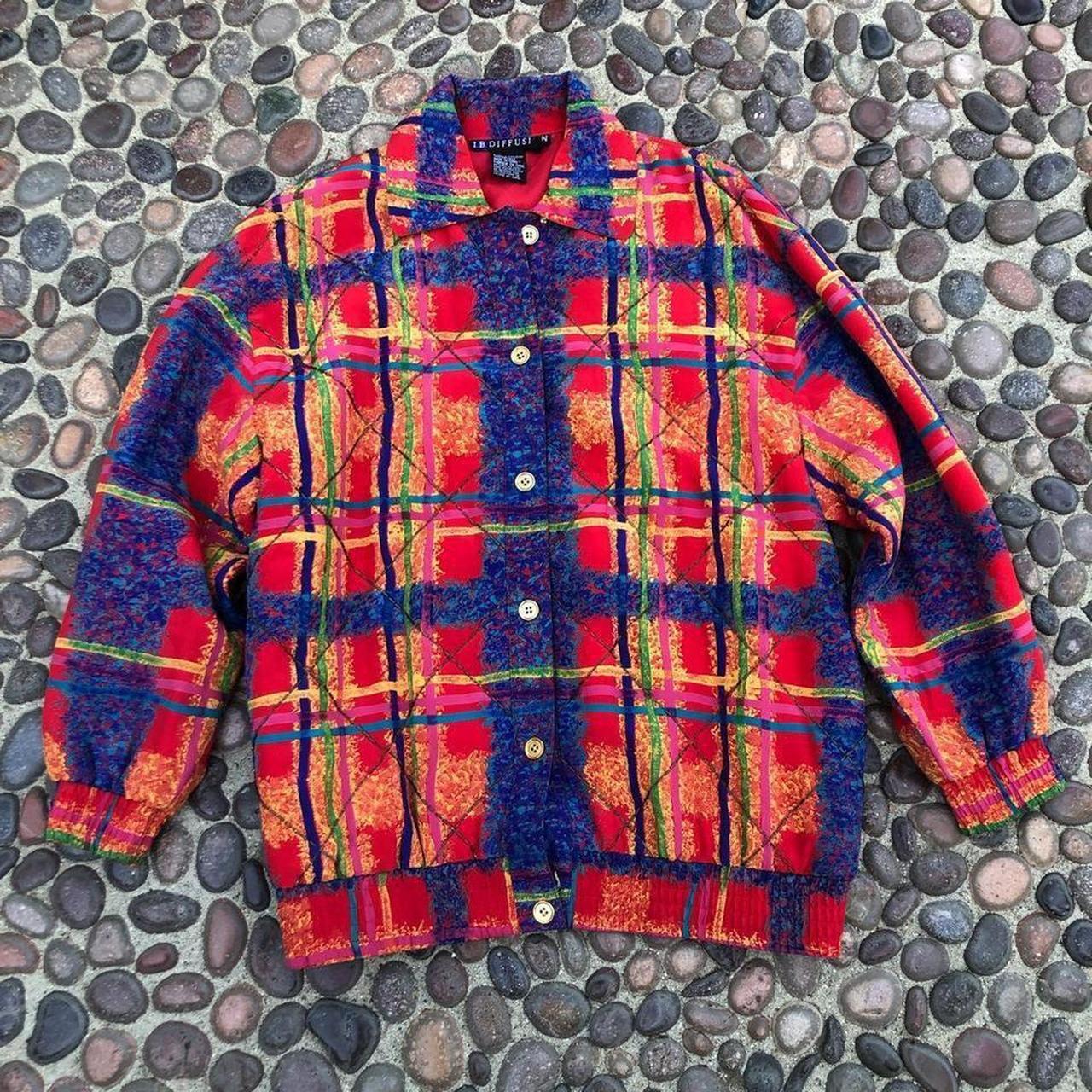 Preloved Women's Puffer Jacket - Multi/Red - L – … - image 1